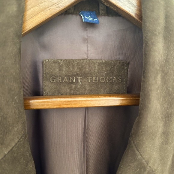 Grant Thomas Mens Suede Coat Large - Picture 3 of 4